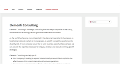 Desktop Screenshot of elementiconsulting.com